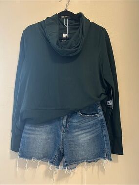 90 Degree By Reflex Dark Green Cowl Neck Sweatshirt